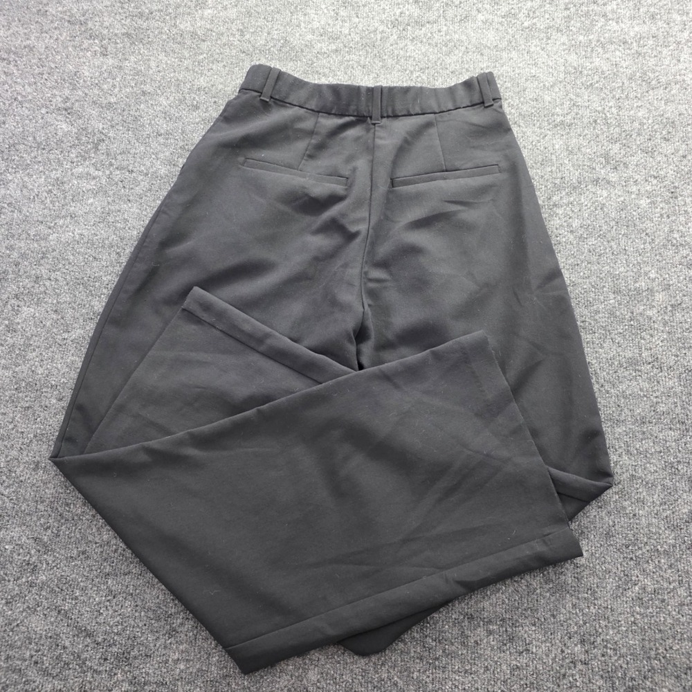 Abercrombie & Fitch Sloane Tailor Pants Curve Love Wide Leg Pleated 6L 28 Black - Picture 3 of 11